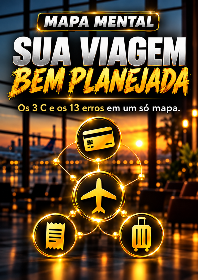 Mapa mental Sua Viagem Bem Planejada