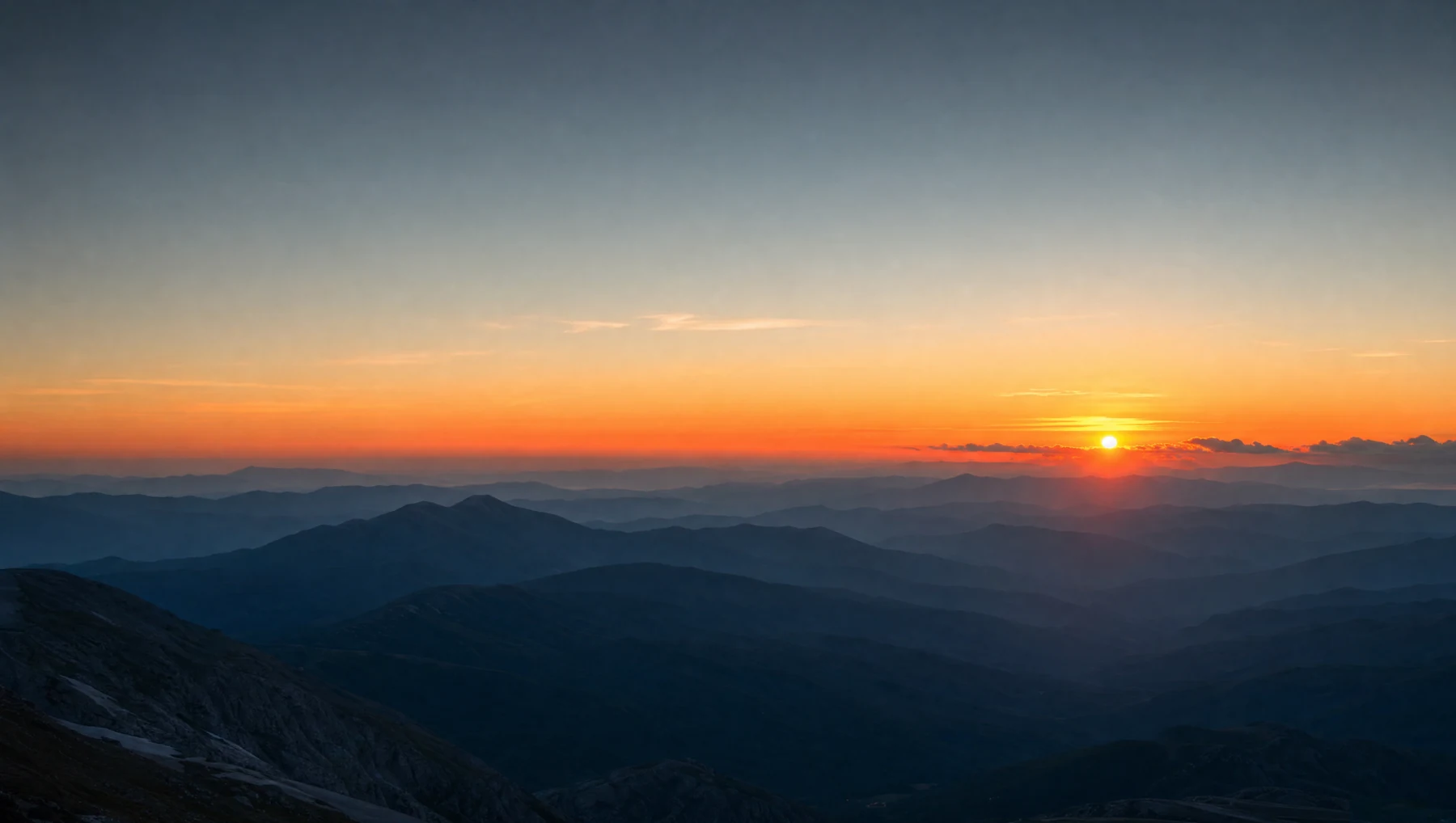 Horizonte ao amanhecer, imagem de encerramento da apresentação.
